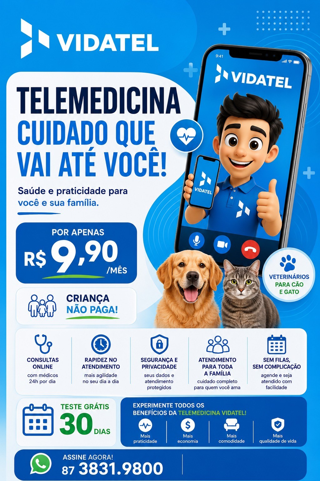 Banner da Telemedicina Vidatel